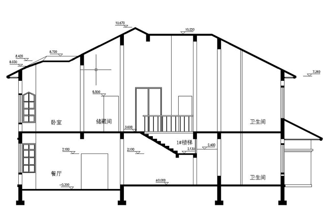 钢结构别墅：FK-GH202+两层-19.60X14.60米(图3)