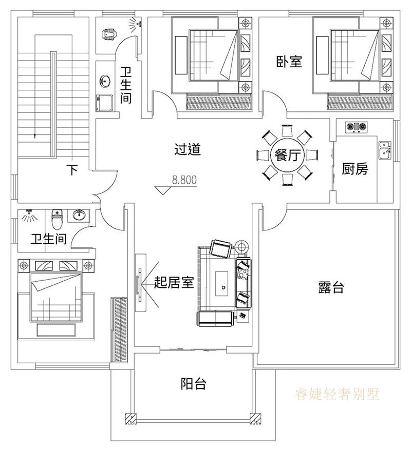 难得看到这么漂亮的三层新中式(图5)