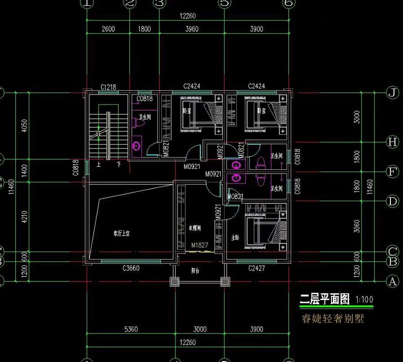 农村平屋顶三层现代风别墅户型图，百看不厌(图5)